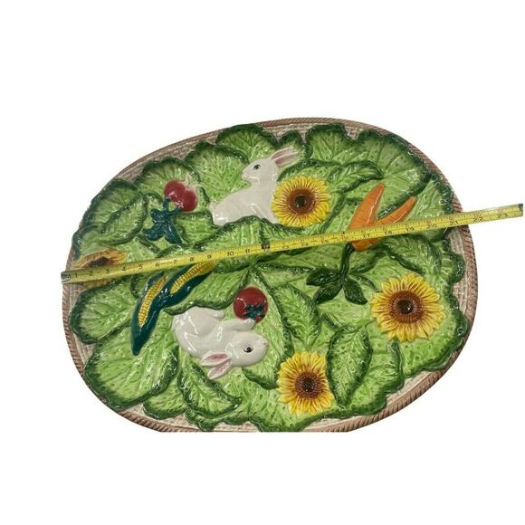 Vintage Bunny Lane Bunny EASTER Extra Large Platter The Strata Group 22.5"x17" - Picture 10 of 12